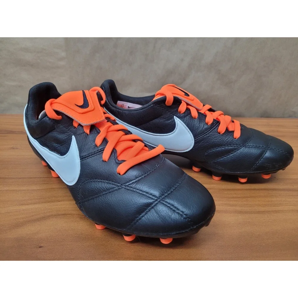 Nike Women's Premier II 2 FG Soccer Cleats 917803-018‎ Black White Orange Sz 6
